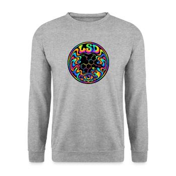 LSD - Unisex Pullover - Weißgrau meliert - Vorne - Alina (178cm) & Michal (187cm)