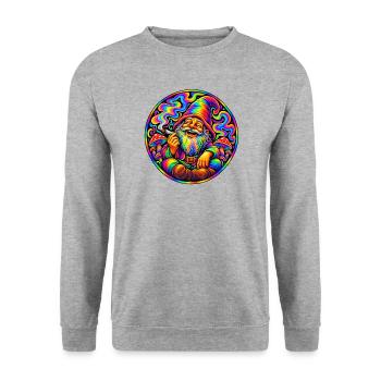 Zwerg - Unisex Pullover - Weißgrau meliert - Vorne - Alina (178cm) & Michal (187cm)