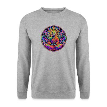 Mönch - Unisex Pullover - Weißgrau meliert - Vorne - Alina (178cm) & Michal (187cm)