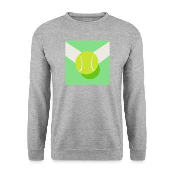 Tennisbälle Tennis - Unisex Pullover - Weißgrau meliert - Vorne - Alina (178cm) & Michal (187cm)