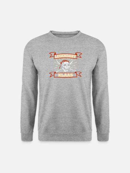 Piratenkopf Klaas - Unisex Pullover - Weißgrau meliert