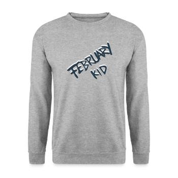 Feedback Kid Graffiti - Unisex Pullover - Weißgrau meliert - Vorne - Alina (178cm) & Michal (187cm)
