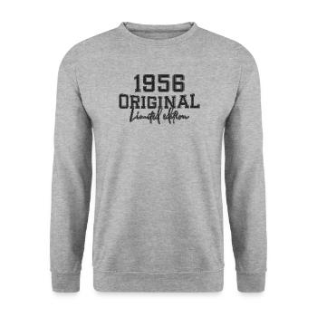 70. Geburtstag, 70 Jahre - Unisex Pullover - Weißgrau meliert - Vorne - Alina (178cm) & Michal (187cm)