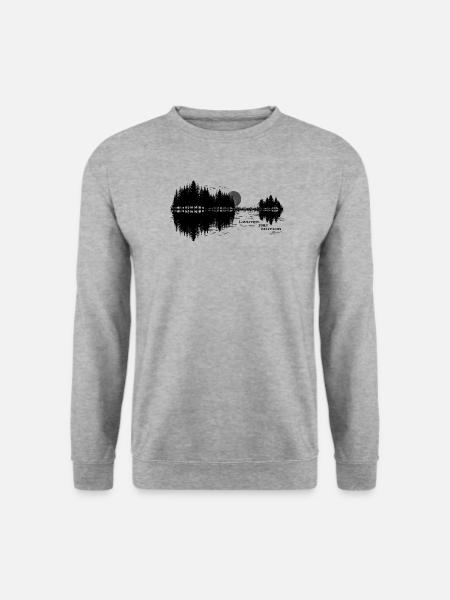 1982 Gitarre Natur Musik 44. Geburtstag - Unisex Pullover - Weißgrau meliert