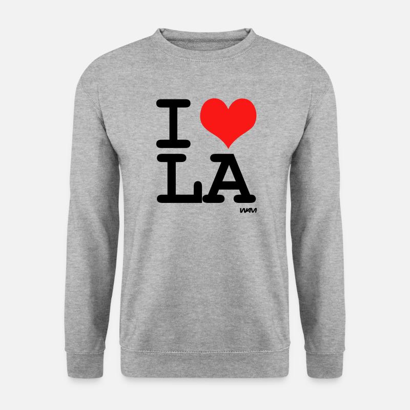 la - Unisex Pullover - Weißgrau meliert