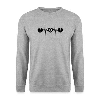 Courir femme alimentation saine cardio - Sweat-shirt Unisexe - gris chiné - Devant - Alina (178cm) & Michal (187cm)