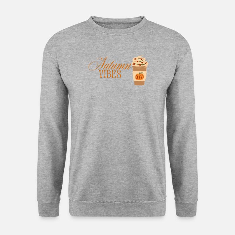 Vibes Pumkin Spice Latte - Unisex Pullover - Weißgrau meliert