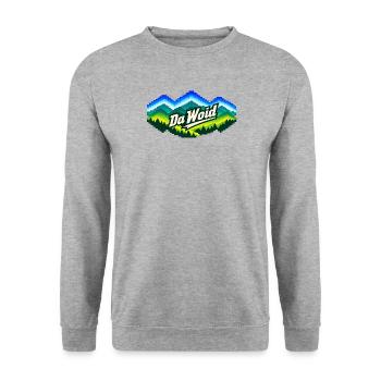 Bayerischer Wald - T-Shirt Pixelwald - Unisex Pullover - Weißgrau meliert - Vorne - Alina (178cm) & Michal (187cm)