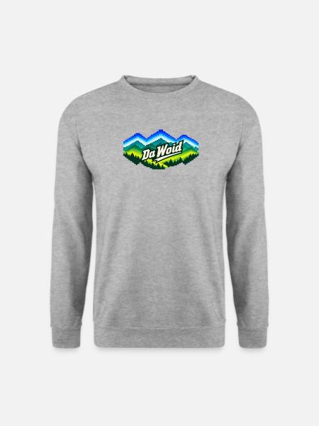 Bayerischer Wald - T-Shirt Pixelwald - Unisex Pullover - Weißgrau meliert
