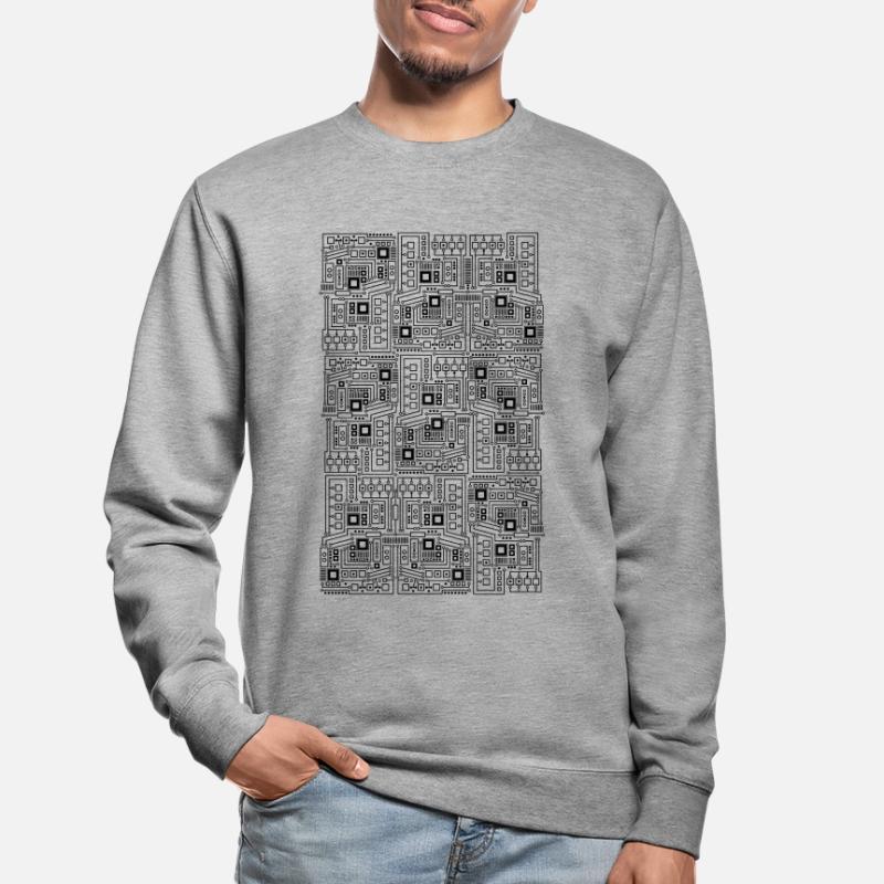 Circuit board CPU motif technology pattern computer gift Unisex Sweatshirt