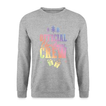 Christmas Crew - Unisex Pullover - Weißgrau meliert - Vorne - Alina (178cm) & Michal (187cm)