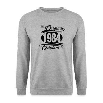 The Original 40 (1984) - Unisex Sweatshirt - salt & pepper - Front - Alina (178cm) & Michal (187cm)