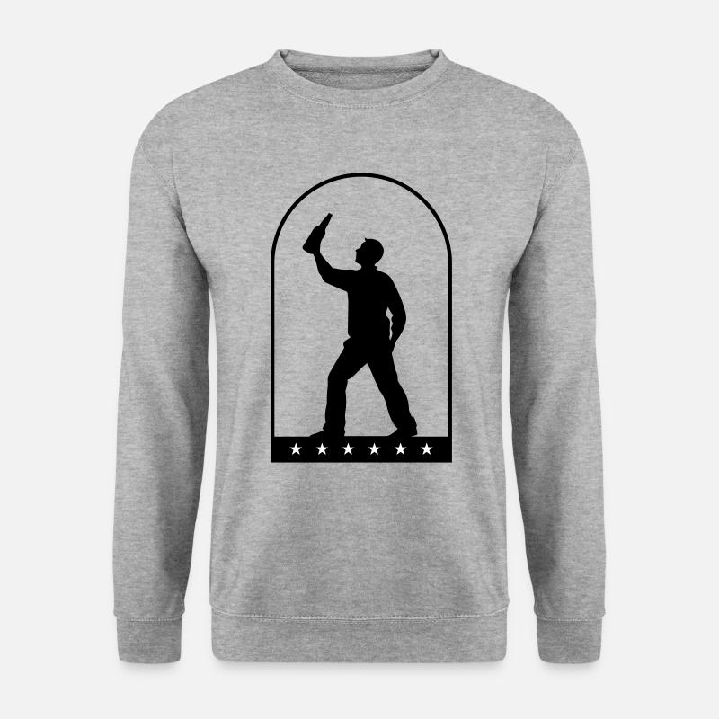 Trinken Flasche Bier - Unisex Pullover - Weißgrau meliert