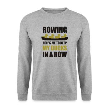 Aviron Rubberducks Aviron drôle - Sweat-shirt Unisexe - gris chiné - Devant - Alina (178cm) & Michal (187cm)