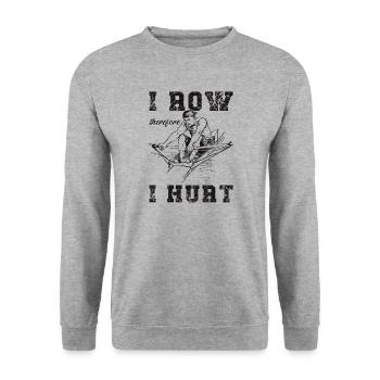 Équipe d’aviron Aviron amusant - Sweat-shirt Unisexe - gris chiné - Devant - Alina (178cm) & Michal (187cm)