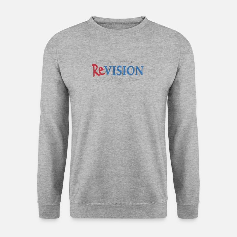 Revision - Unisex Pullover - Weißgrau meliert