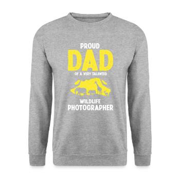 Afrikanische Familienreise Design für Afrika - Unisex Pullover - Weißgrau meliert - Vorne - Alina (178cm) & Michal (187cm)