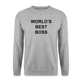 Der beste Chef der Welt - Unisex Pullover - Weißgrau meliert - Vorne - Alina (178cm) & Michal (187cm)
