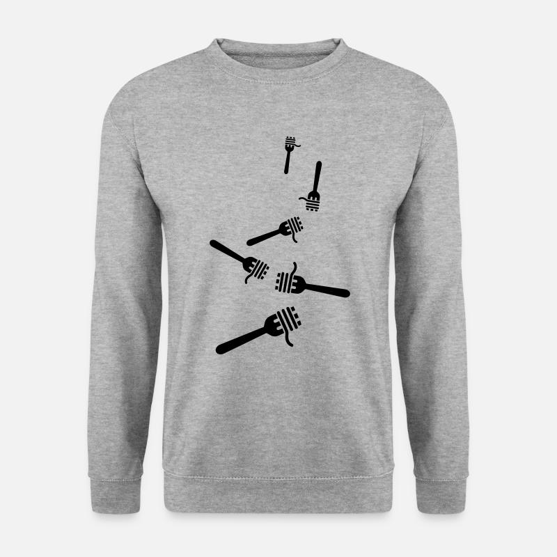 Spaghetti symbol - Unisex Pullover - Weißgrau meliert