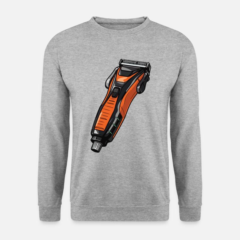Haarschneidemaschine Barber - Unisex Pullover - Weißgrau meliert