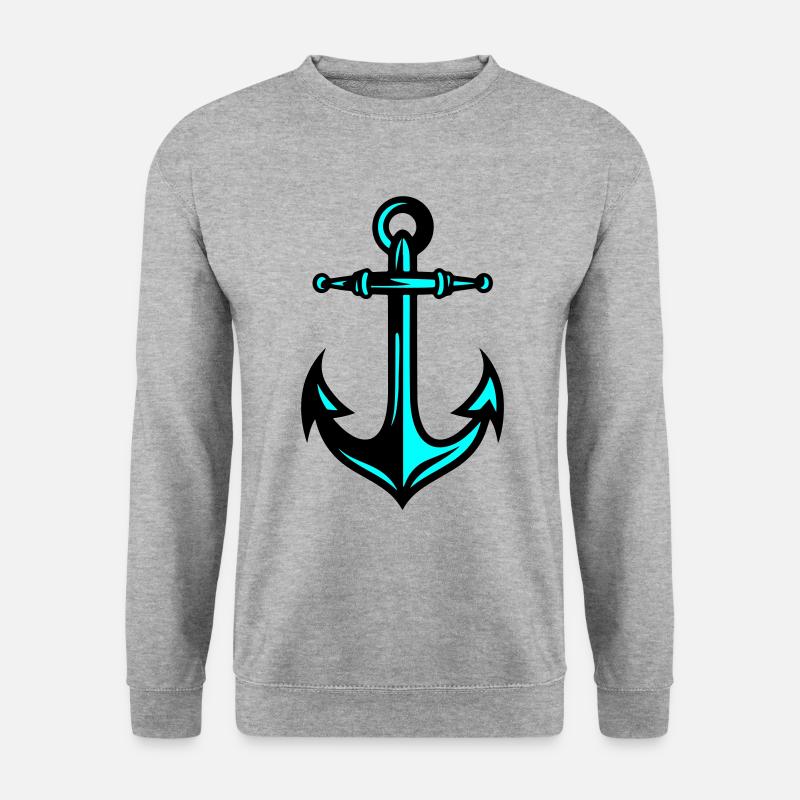 Anker Symbol - Unisex Pullover - Weißgrau meliert