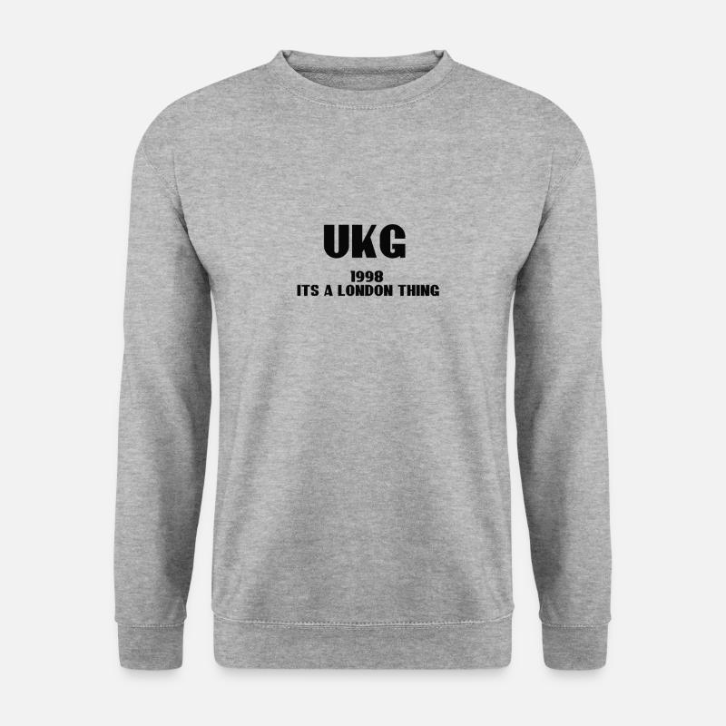 UKG Its A London Thing - Unisex Pullover - Weißgrau meliert