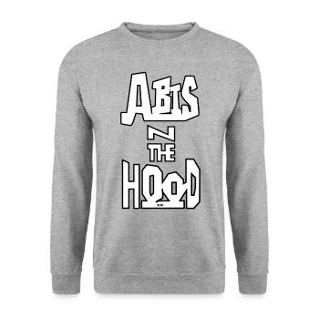 ABIS N THE HOOD - Unisex Pullover - Weißgrau meliert - Vorne - Alina (178cm) & Michal (187cm)