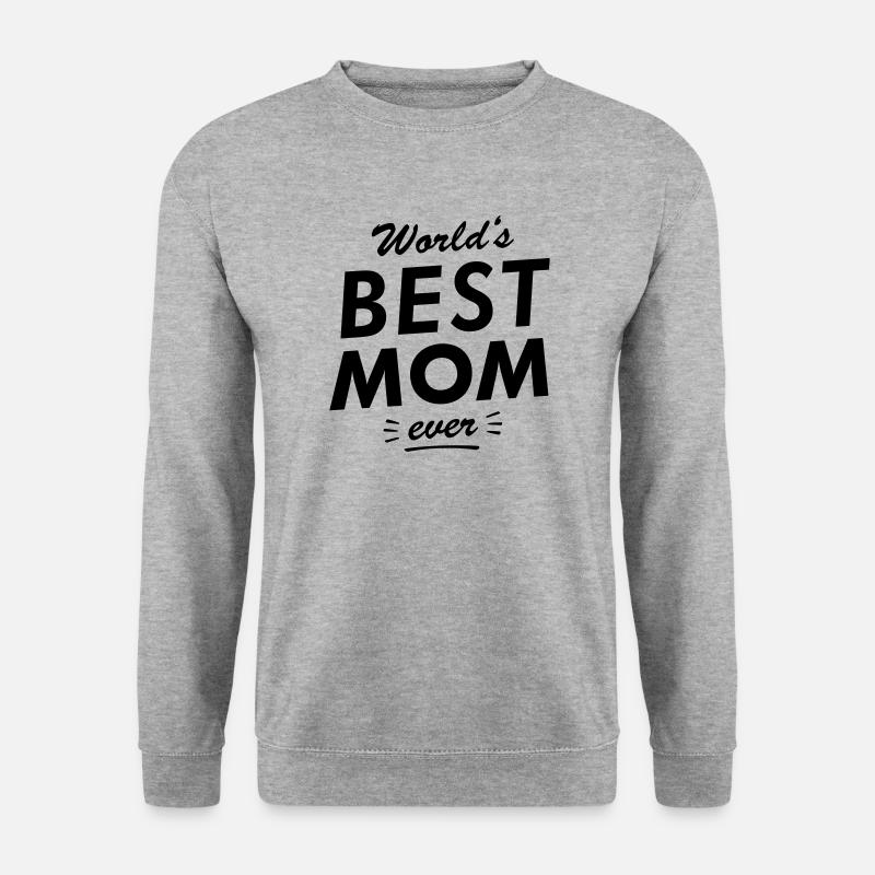 Worlds best mom ever - Unisex Pullover - Weißgrau meliert