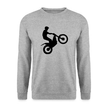 Trial - Unisex Pullover - Weißgrau meliert - Vorne - Alina (178cm) & Michal (187cm)