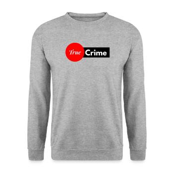True Crime Wahre Verbrechen Adrian Langenscheid - Unisex Pullover - Weißgrau meliert - Vorne - Alina (178cm) & Michal (187cm)
