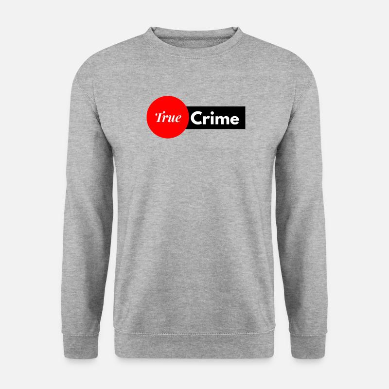 True Crime Wahre Verbrechen Adrian Langenscheid - Unisex Pullover - Weißgrau meliert