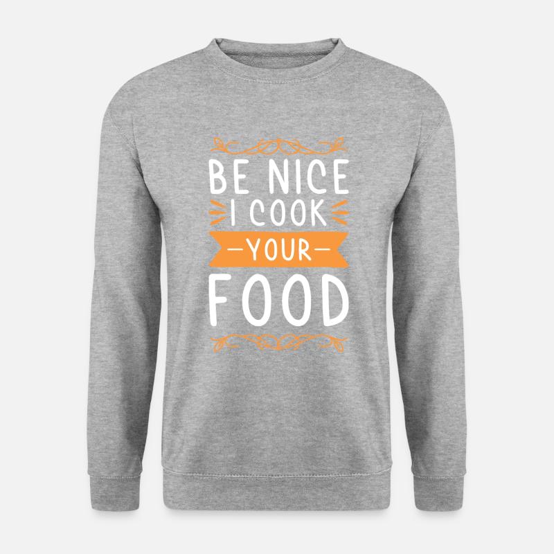 chefkoch kochen zitat - Unisex Pullover - Weißgrau meliert
