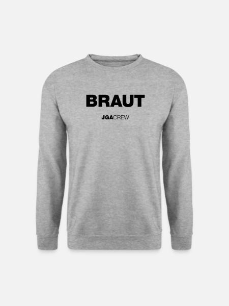 JGA: Team Braut (Jungesellinnenabschied) - Unisex Pullover - Weißgrau meliert