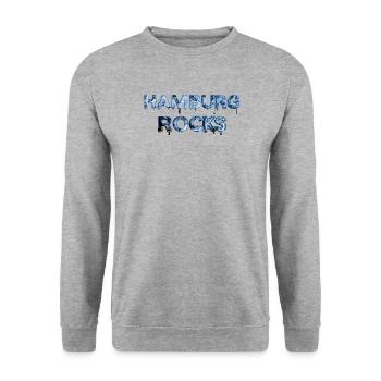 Hamburg Rocks - Unisex Sweatshirt - salt & pepper - Front - Alina (178cm) & Michal (187cm)
