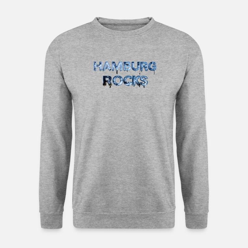 Hamburg Rocks - Unisex Pullover - Weißgrau meliert