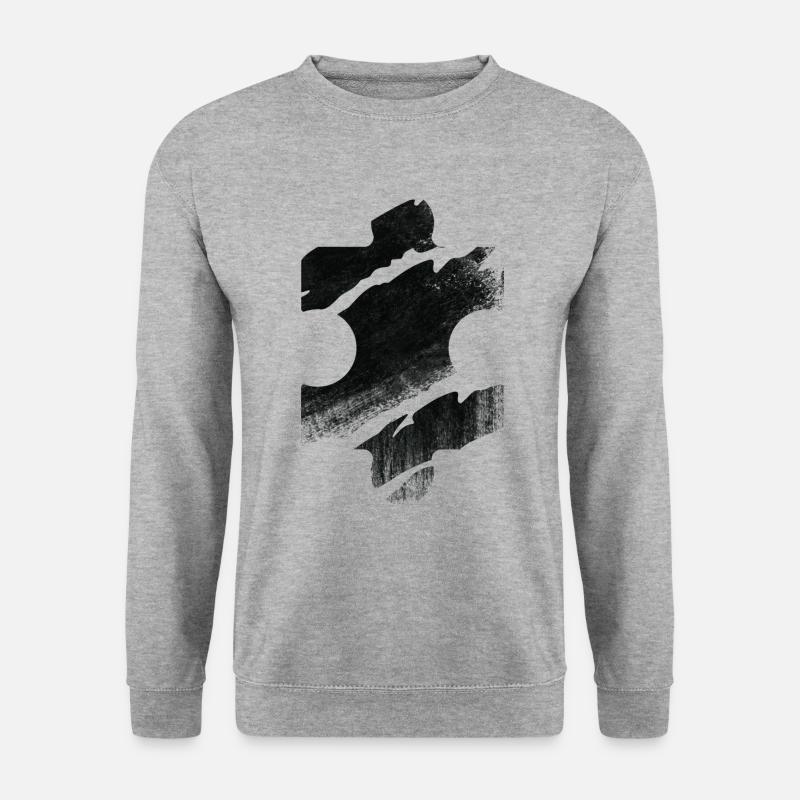 Puzzlestück Puzzle Rätsel - Unisex Pullover - Weißgrau meliert