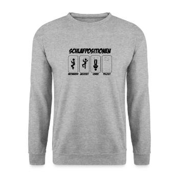 Polizist Geschenk Schichtarbeiter Polizist - Unisex Pullover - Weißgrau meliert - Vorne - Alina (178cm) & Michal (187cm)