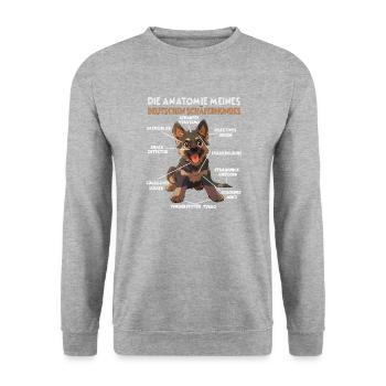 Berger allemand drôle T pour les propriétaires de chiens - Sweat-shirt Unisexe - gris chiné - Devant - Alina (178cm) & Michal (187cm)