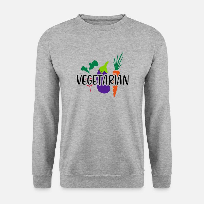 Vegetarian Vegetarier - Unisex Pullover - Weißgrau meliert