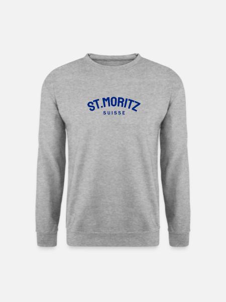 St. Moritz - Suisse - Switzerland - Swiss - Unisex Sweatshirt - salt & pepper