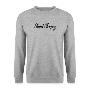 Saint Tropez - Unisex Pullover - Weißgrau meliert - Vorne - Alina (178cm) & Michal (187cm)