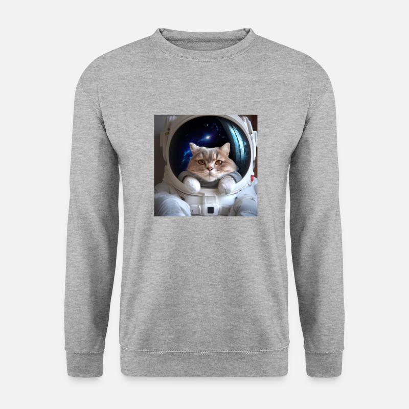 Chat dans l’espace - Sweat-shirt Unisexe - gris chiné