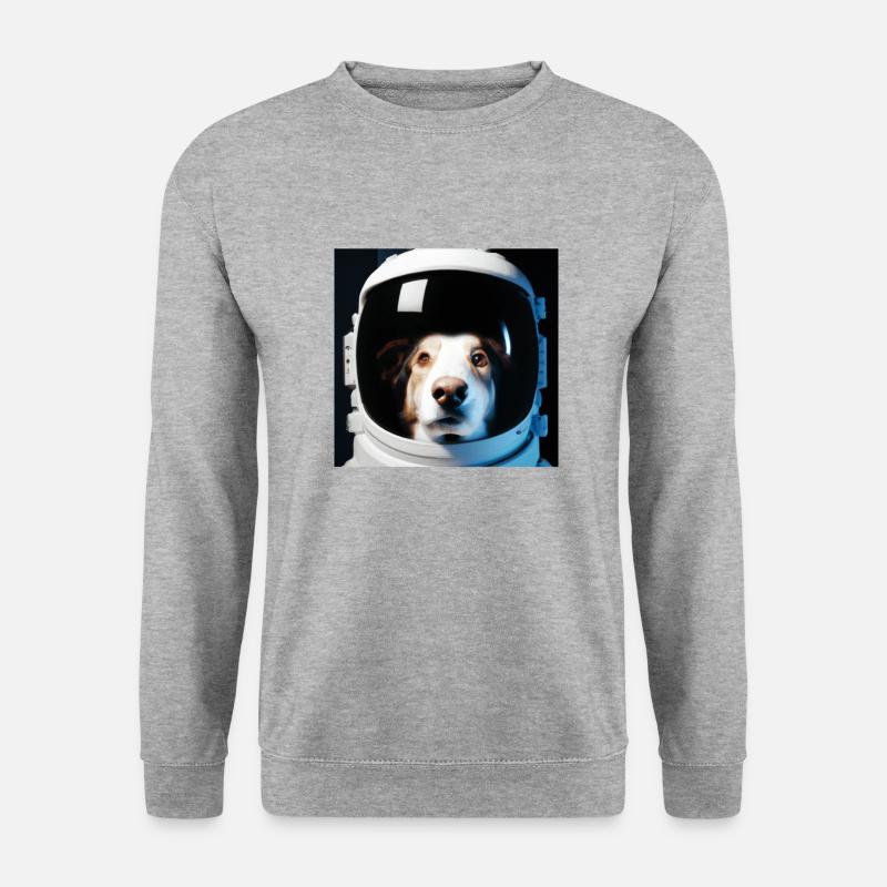 Chien dans l’espace - Sweat-shirt Unisexe - gris chiné