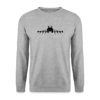 Agriculture tractor farm - Unisex Sweatshirt - salt & pepper - Front - Alina (178cm) & Michal (187cm)