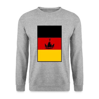 Allemagne Porte de Brandebourg - Sweat-shirt Unisexe - gris chiné - Devant - Alina (178cm) & Michal (187cm)