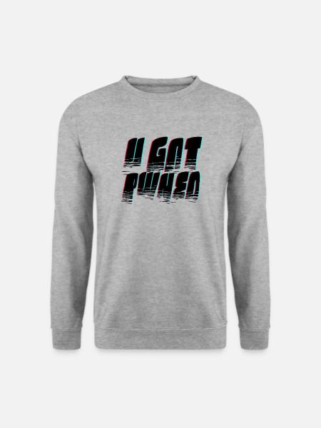Pwned glitch - Unisex Pullover - Weißgrau meliert