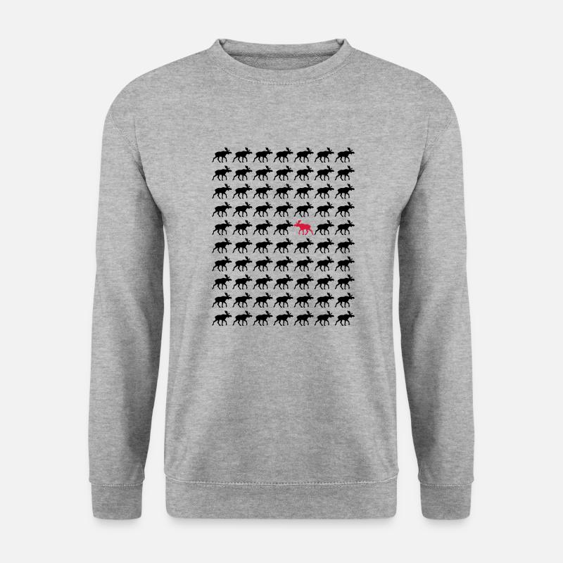 Elk other direction - Unisex Sweatshirt - salt & pepper