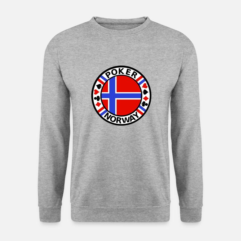 Poker Norway - Unisex Pullover - Weißgrau meliert
