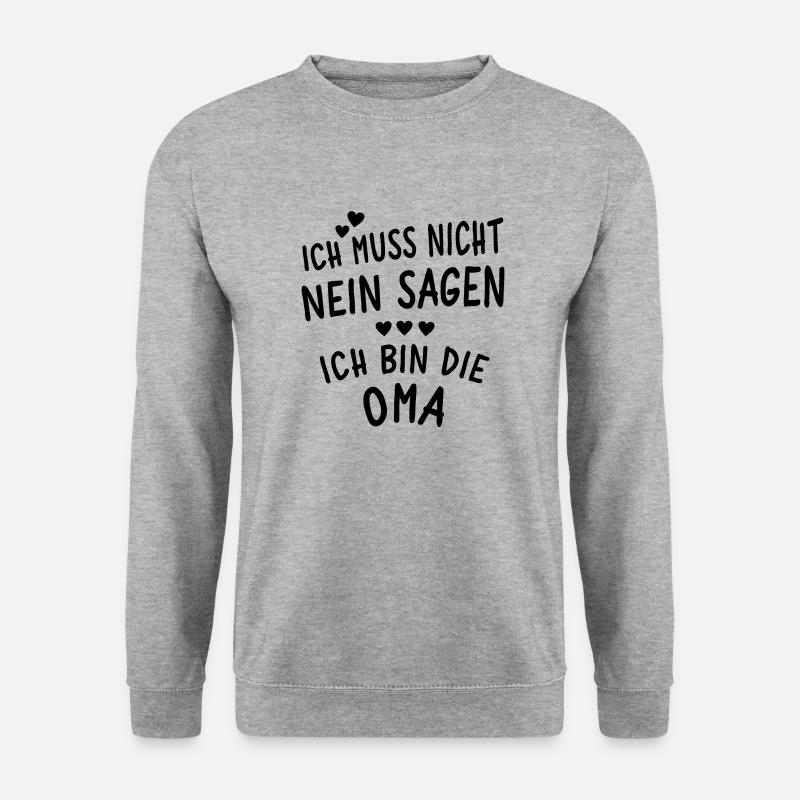 Ich bin die Oma - Unisex Pullover - Weißgrau meliert