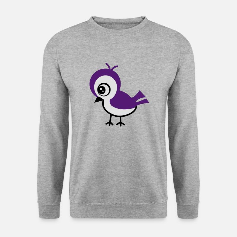 birdy - Unisex Pullover - Weißgrau meliert